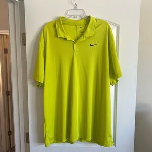 Nike dry fit polo green yellow XXL